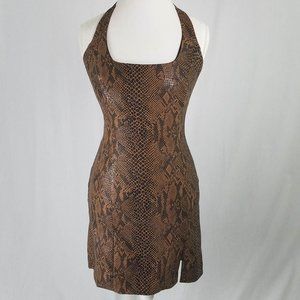 CACHE: Faux Snakeskin Dress
